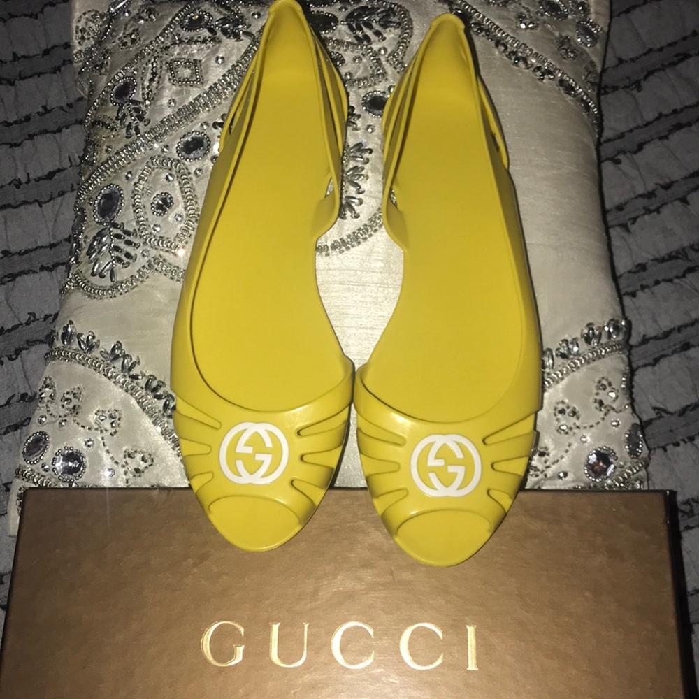 Yellow Gucci Sandals.